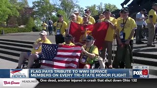 Flag pays tribute to WWII service members on every Tri-State honor flight
