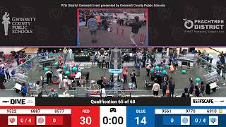 Qualification Match 65 - Overhead - 2025 PCH District - Gwinnett Event Presented by GCPS