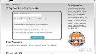 How to sign up for the 9G Backup cloud backup software
