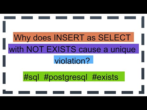 Why does INSERT as SELECT with NOT EXISTS cause a unique violation?