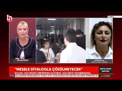 KESK Eş Genel Başkanı Ayfer Koçak, Halk TV'de Gülşah Ekinci'nin programına konuk oldu: