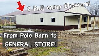 FULL Pole Barn BUILD OUT!! || MUST SEE! Fully custom showers like you’ve never SEEN!