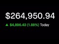 almost $270k, HOOD 1000%, SOFI 280%, sold AMD