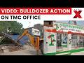 Shocking TMC Office Demolition Video: TMC Party Office Demolished Over Illegal Construction