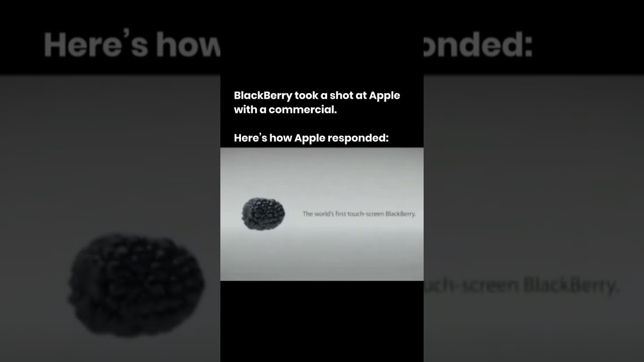 Blackberry took a shot at Apple. And this is how Apple responded