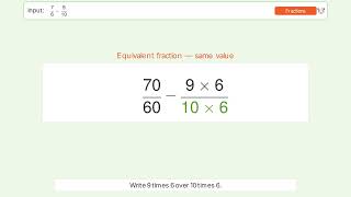 Solve 7/6-9/10: Operations with fractions Video Solution