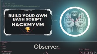 🚀 Unleash Your Hacking Skills: how to create a bash script linux 🤖💥 WriteUp Observer - HackMyVM