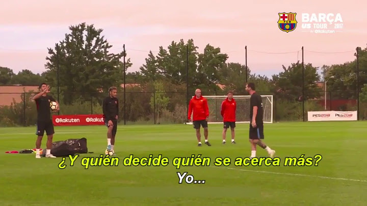 La discusión de Messi y Suarez tras la práctica del Barcelona
