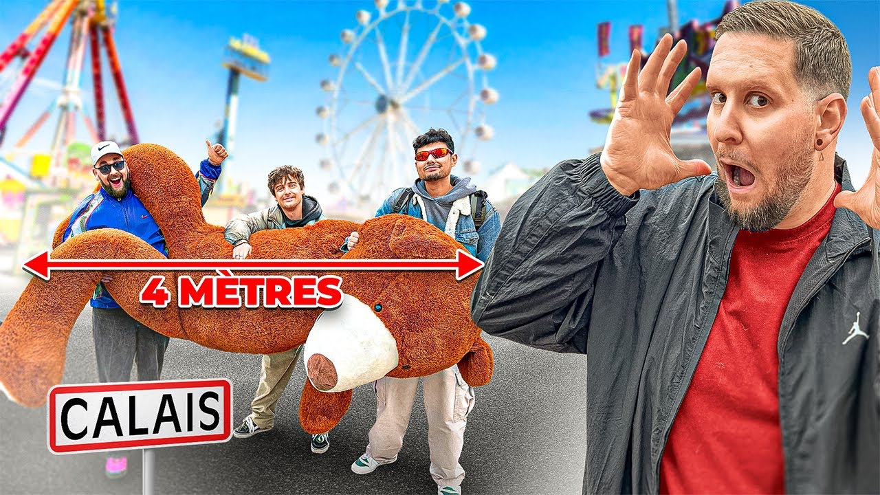 ON GAGNE LA PELUCHE XXXXL DE 4M À LA FÊTE FORAINE… TROP GROSSE POUR LA SMART ? (Feat. PZK)