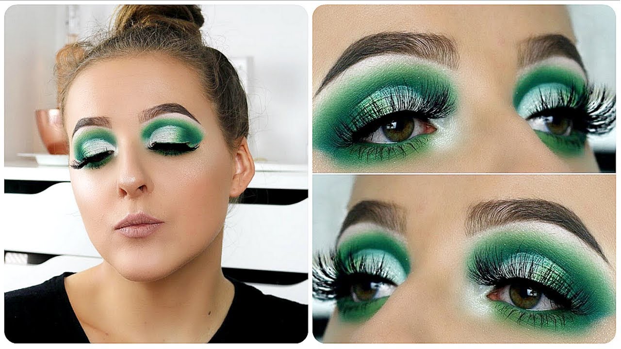 DRAMATIC GREEN HALF CUT CREASE