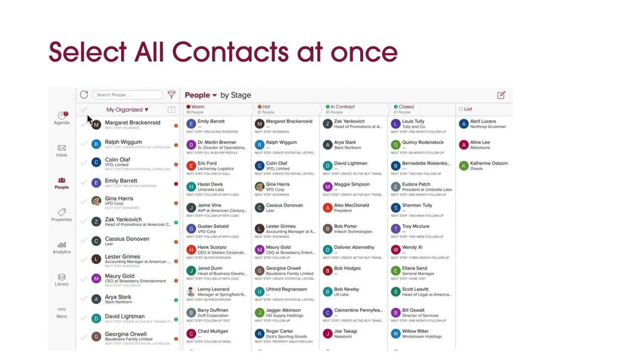 Cloze CRM Bulk organizing contacts YouTube