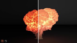 Houdini explosion test - Compositing on Nuke