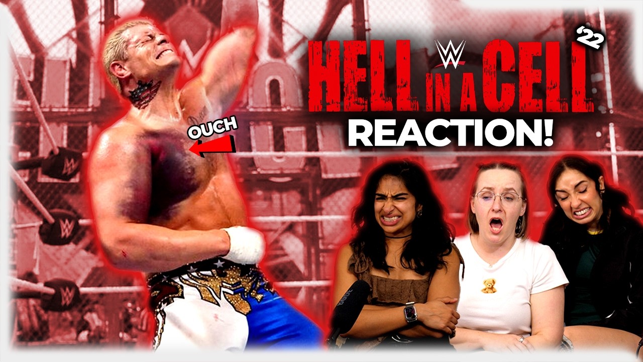 WITH A TORN PEC! | The Girls react to Cody Rhodes vs Seth Rollins - Hell In a Cell 2022!! #wwe