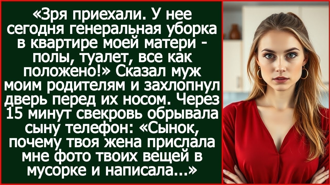 «Зря приехали. У нее сегодня генеральная уборка в квартире моей матери!» Сказал муж моим родителям.