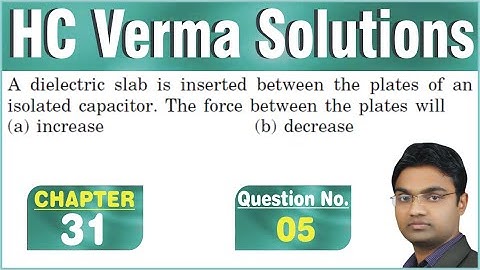 A dielectric slab is inserted between the plates of an isolated capacitor. The force between the pla