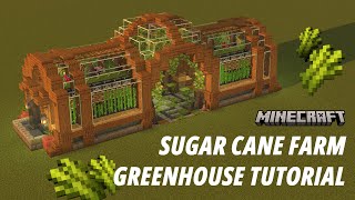 Sugar Cane Farm Greenhouse Tutorial aesthetic Farm javabedrock Edition