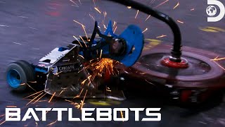 VERTICAL HAMMER SAW! Bloodsport vs Skorpios | Battlebots | Discovery