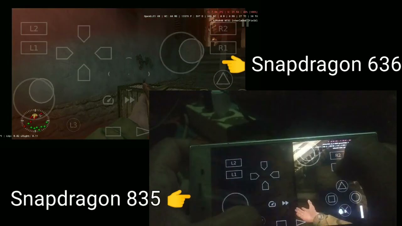 Test Medal of honor : Vanguard Aethersx2 SD636(redmi note 5) vs SD835 ( Sony XZ1)