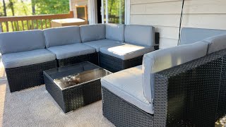 Unboxing and setting up our patio furniture set