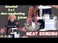 👍Amzchef slow masticating #juicer (ZM1517) 5 n 1 pt 3 #meat grinder with pork demo &amp; #review