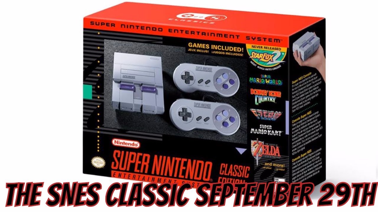 The SNES Classic is real, arrives on September 29th for $80 - YouTube