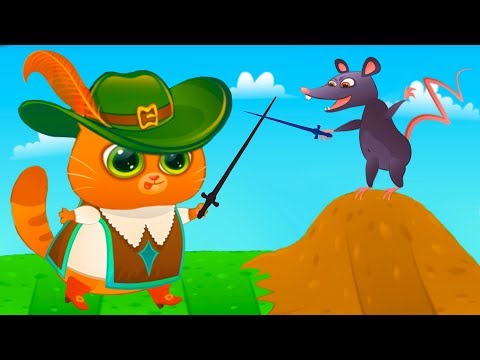 КОТ в САПОГАХ! КОТЕНОК БУБУ против КРЫСА #104 Мушкетер Bubbu идет в гости на пурумчата