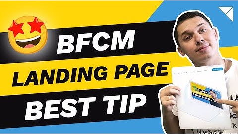Black Friday Sale Strategy Series | BFCM landing page - DO THIS