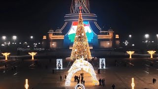 В Душанбе Установили Красивую Новогодную Ёлку 2022 - 2023 / Новогодний Душанбе Таджикистан 2022