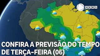 Confira a previsão do tempo para todo o país nesta terça-feira (06)