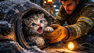 Tiny Kitten Saved From Drain – Emotional Cat Rescue That Will Melt Your Heart ❤️🐱