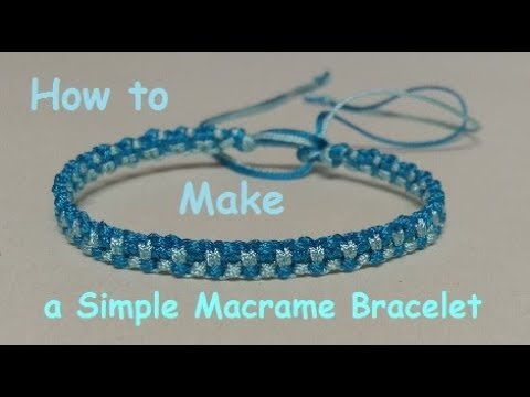 How to make a Zipper Friendship Bracelet using 2 basic knots.