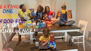 EATING ONE COLOR FOOD FOR 24 HOURS CHALLENGE!!