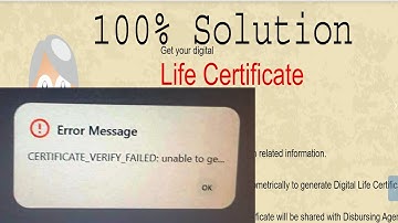 Certificate Verify Failed Error in Jeewan Praman Patra