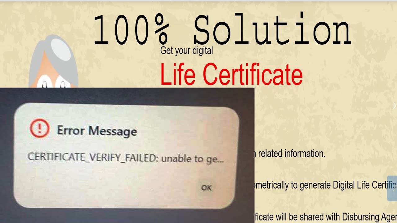 Certificate Verify Failed Error in Jeewan Praman Patra - YouTube