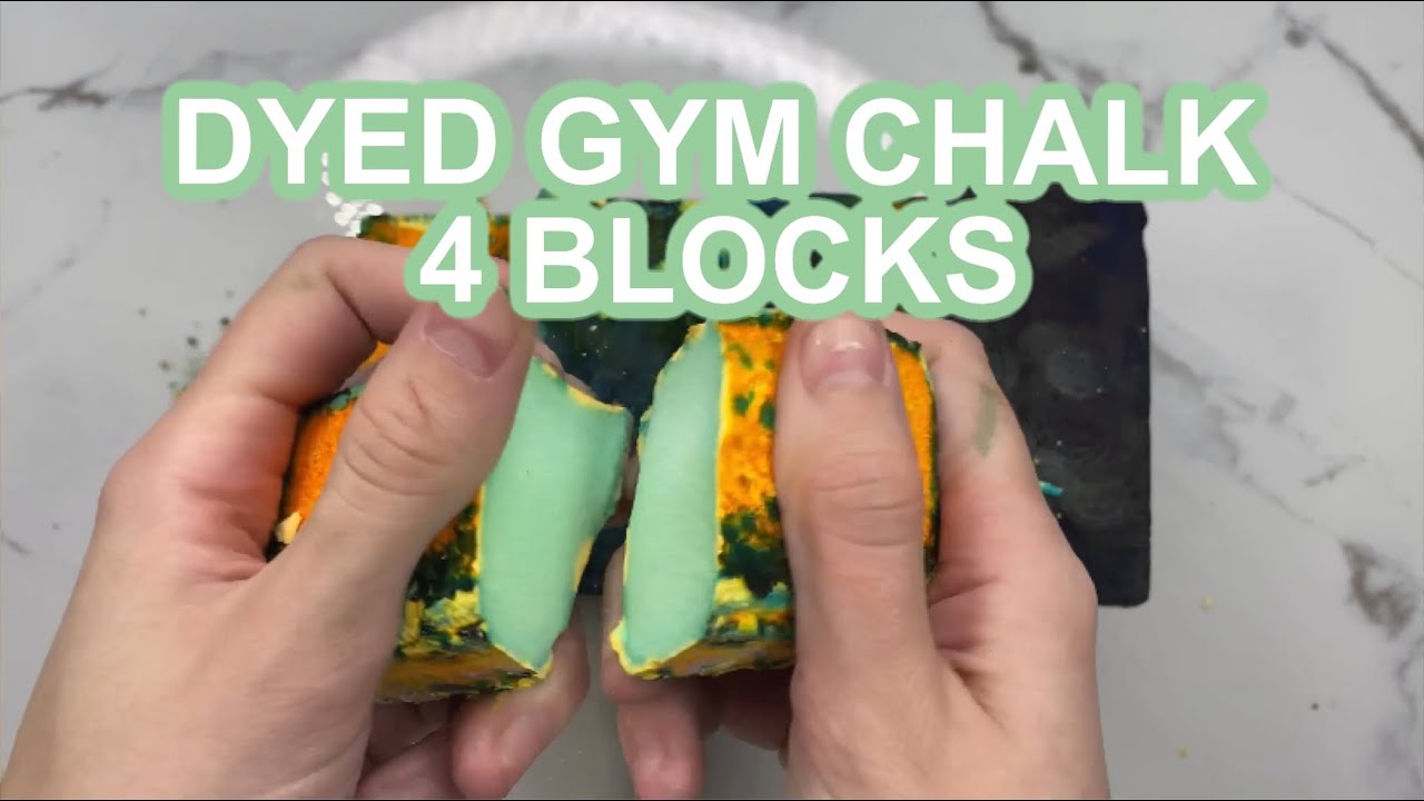 DYED GYM CHALK 4 BLOCKS BLUE & GREEN YouTube