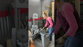 Cutting tube for rear frame/chassis prep for welding.