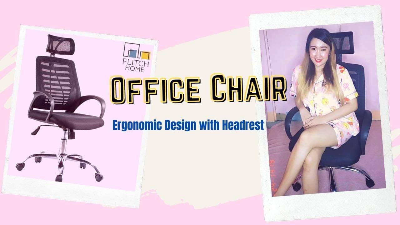 Office Chair With Headrest Ergonomic Best Deal Shopee Youtube