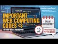 Web Computing Important Codes in 15 Minutes | Quick Exam Revision | Concepts in 5