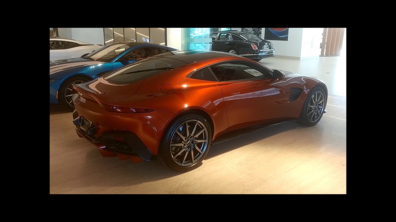 2019 Cinnabar Orange Aston Martin Vantage - YouTube