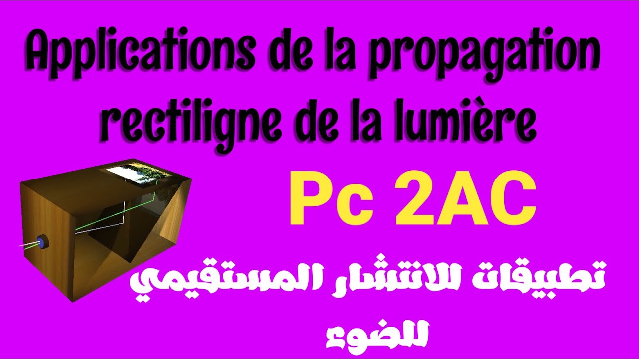 Applications de la propagation rectiligne de la lumière  // دروس السنة الثانية اعدادي -- شرح مفصل