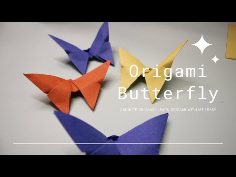 The 2 Minute Origami Butterfly To Make Right Now! - creative