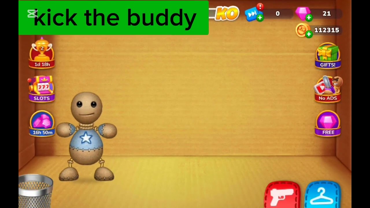 Kick the buddy vs nuclear bomb with healthbars 