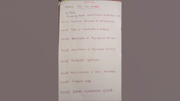 bsc botany 3rd semester syllabus #botanylovers #education #support #botany