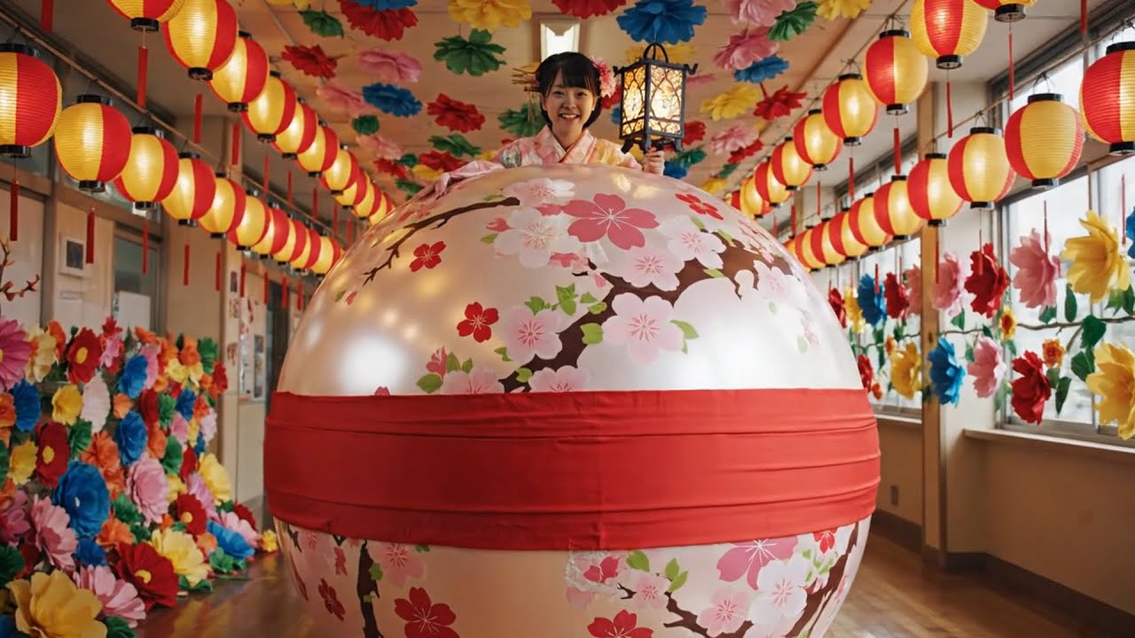 Magic Bug! Female Inflation Transformations into  Japanese School Girl | Watch Me Blow Up!