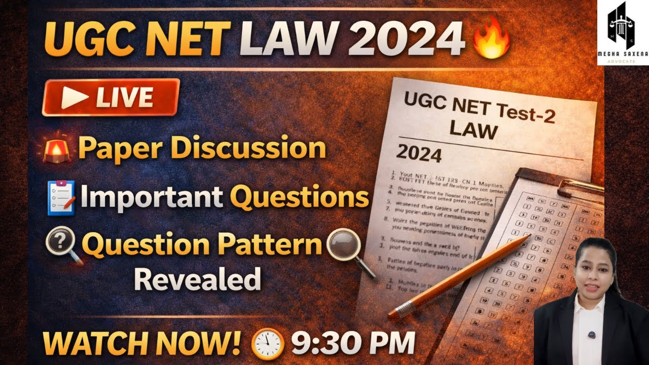 UGC NET LAW 2024 🔥 | Paper Discussion, Important Questions & Question Pattern Revealed | LIVE