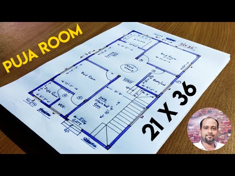 21 X 36 House Plan Ii 21x36 Home Design With Puja Room Ii 21 X 36 Sqft House Design Youtube