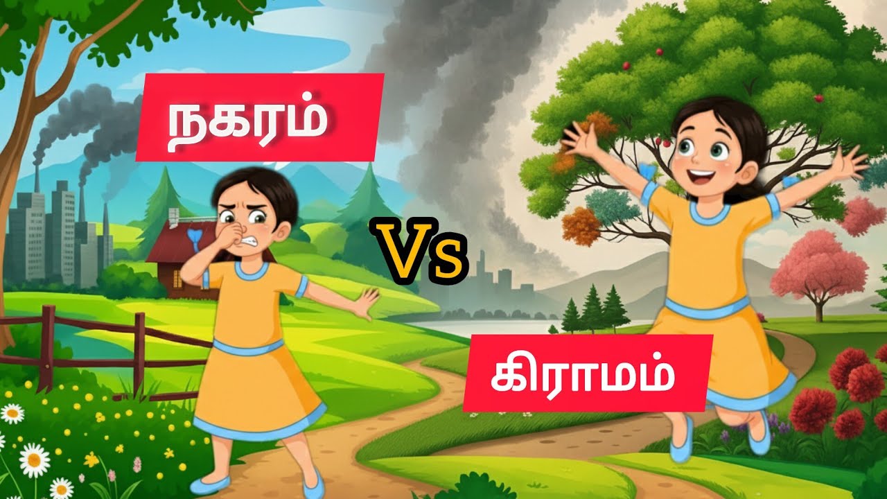 நகர வாழ்க்கை vs கிராம வாழ்க்கை | Moral Tamil Story for Kids