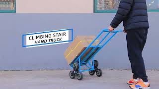 Folding Stair Climbing Hand Truck Trolley Cart with Six Wheels
