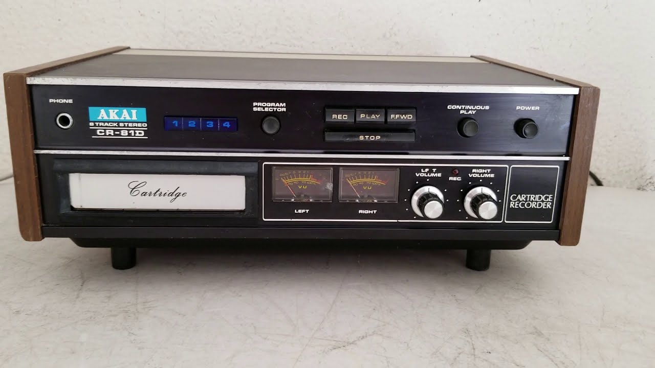 AKAI 8トラックデッキ　CR-81D Akai CR-81D 8-Track Tape Player/Deck and Recorder - YouTube