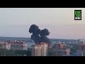 Момент крушения военно-транспортного самолета ИЛ-76 на жилые дома в Рязани